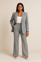 Women's Tailored Two-Piece Blazer Pants Suit Set Formal Work Office Business Casual Wedding Guest Elegant – Classique - Lolly 
