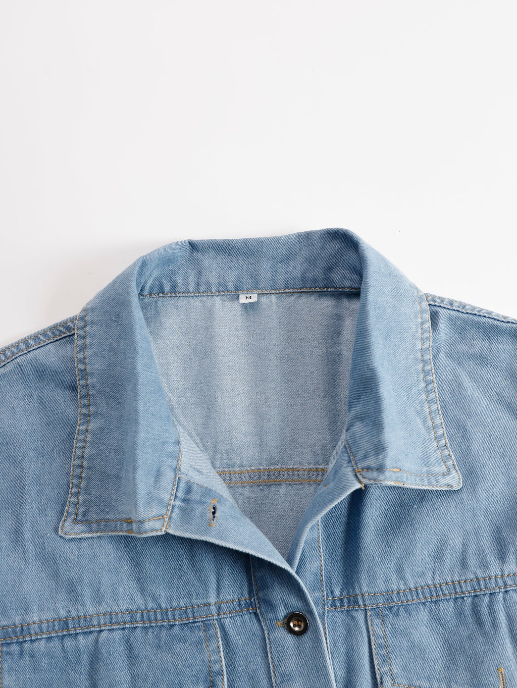 Women's Vintage Denim Shirt Mini Dress Short Sleeve Tassel Fringe Lapel Button Casual Summer Everyday Beach – Light Blue Loose Fit - Lolly 