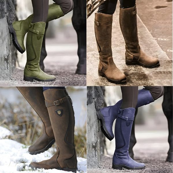 Women's Waterproof Knee-High Boots Riding Equestrian Winter Outdoor - Lolly 