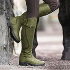 Women's Waterproof Knee-High Riding Boots Winter Equestrian Tall Leather - Lolly 