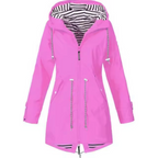 Women's Waterproof Rain Jacket Hooded Lightweight Outdoor Windproof - Lolly 