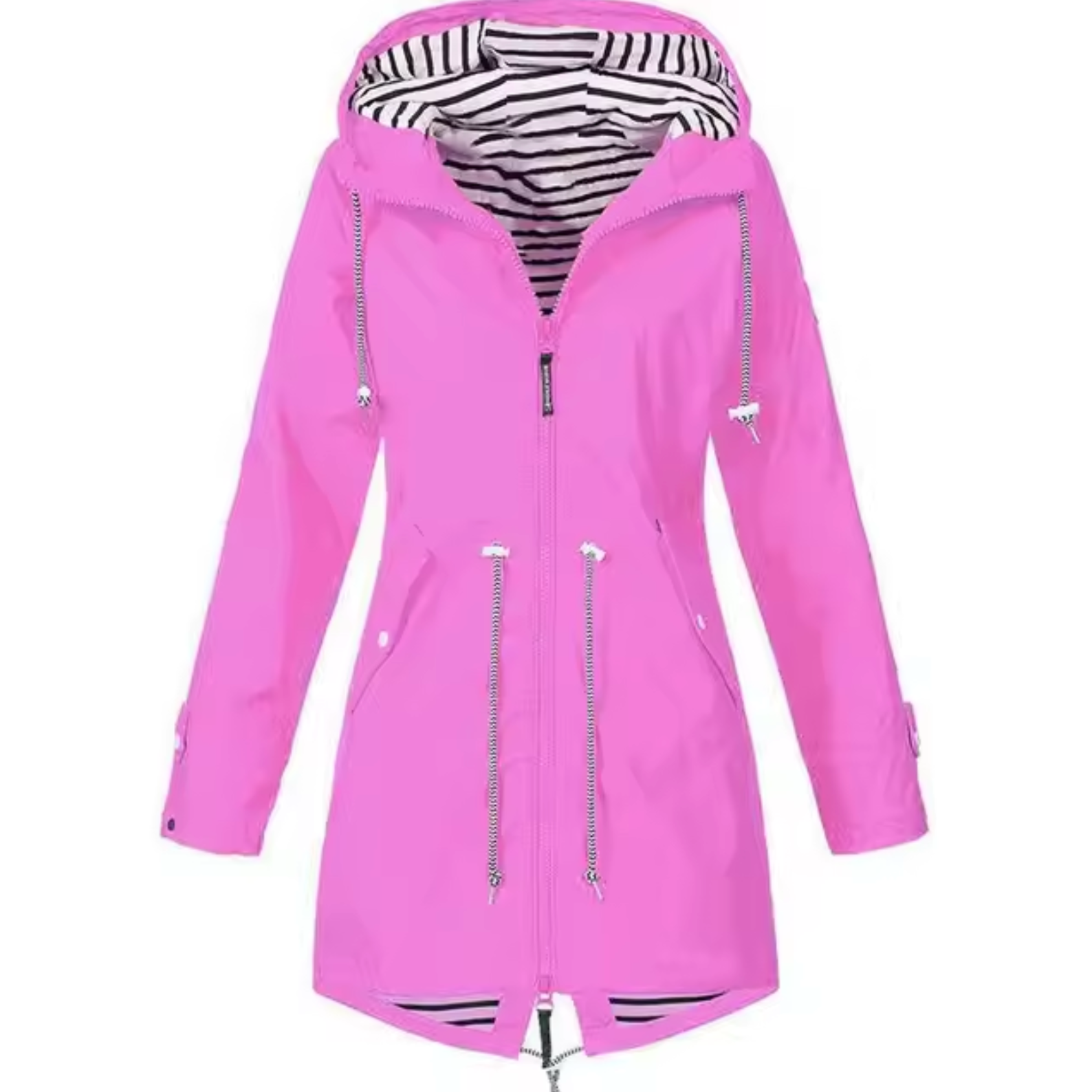 Women's Waterproof Rain Jacket Hooded Lightweight Outdoor Windproof - Lolly 