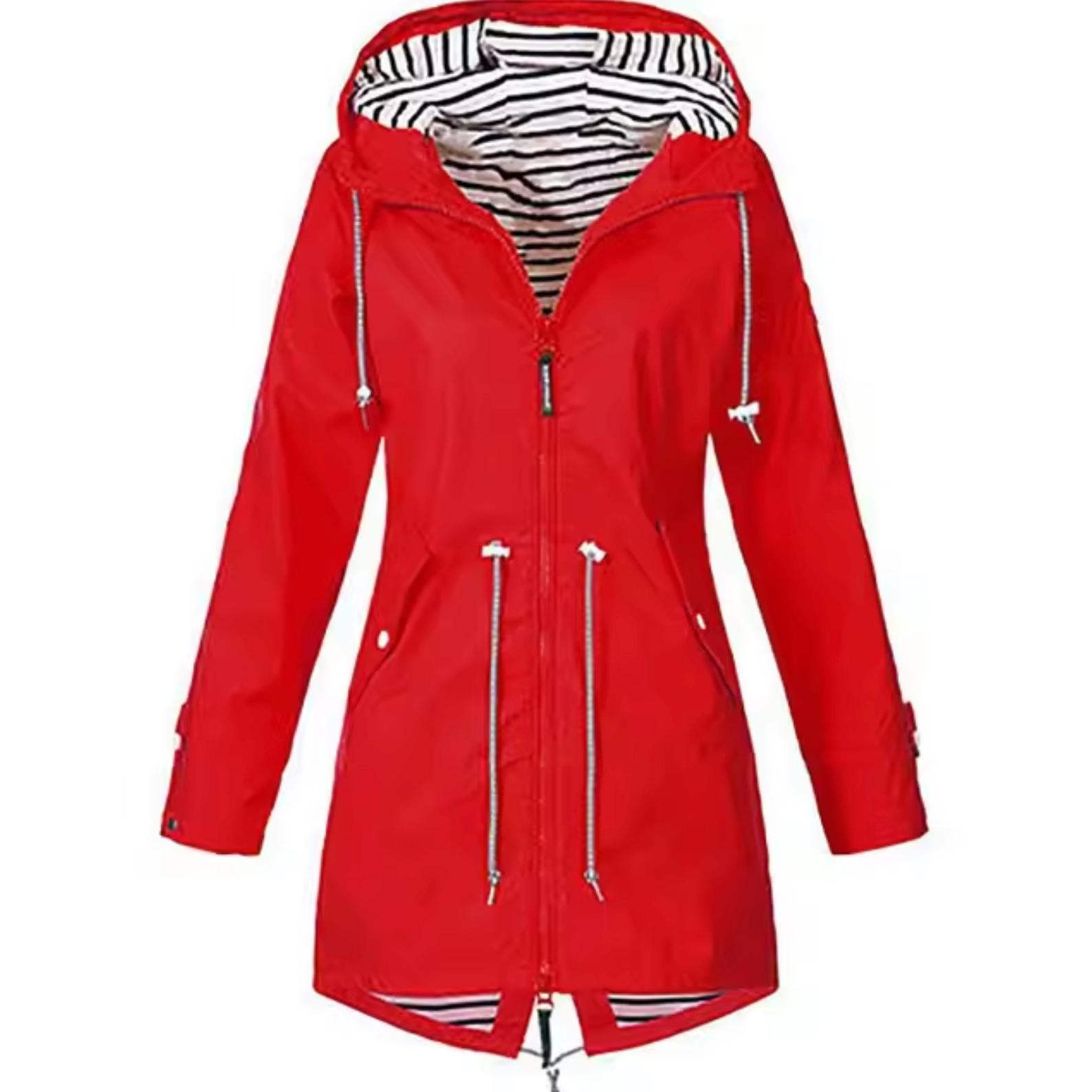 Women's Waterproof Rain Jacket Hooded Lightweight Outdoor Windproof - Lolly 