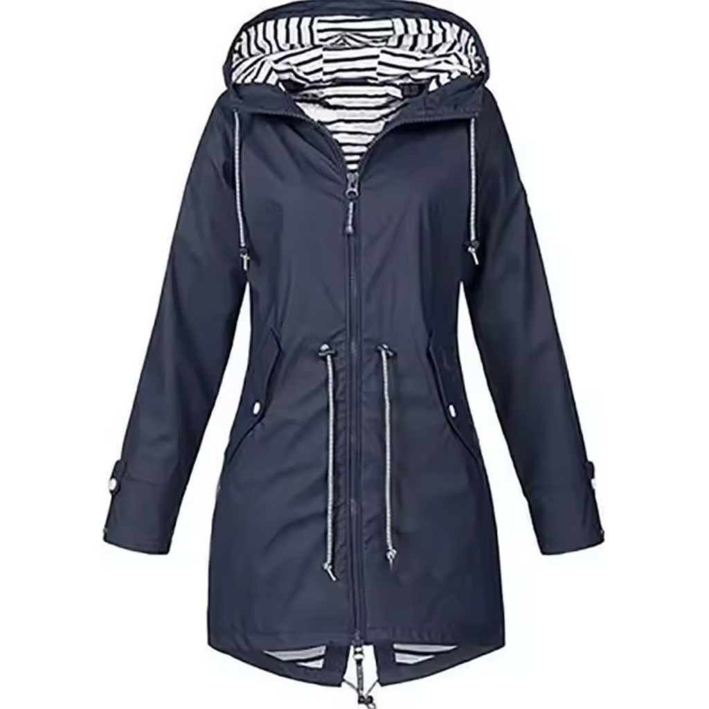 Women's Waterproof Rain Jacket Hooded Lightweight Outdoor Windproof - Lolly 
