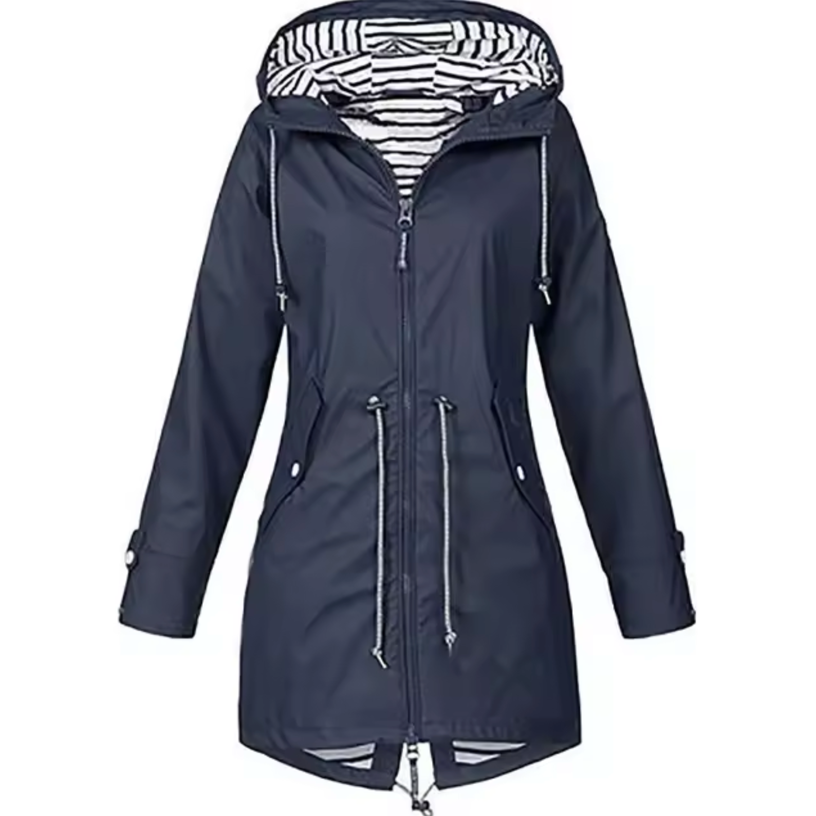 Women's Waterproof Rain Jacket Hooded Lightweight Outdoor Windproof - Lolly 