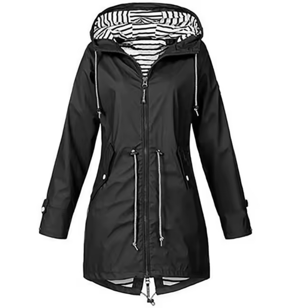 Women's Waterproof Rain Jacket Hooded Lightweight Outdoor Windproof - Lolly 