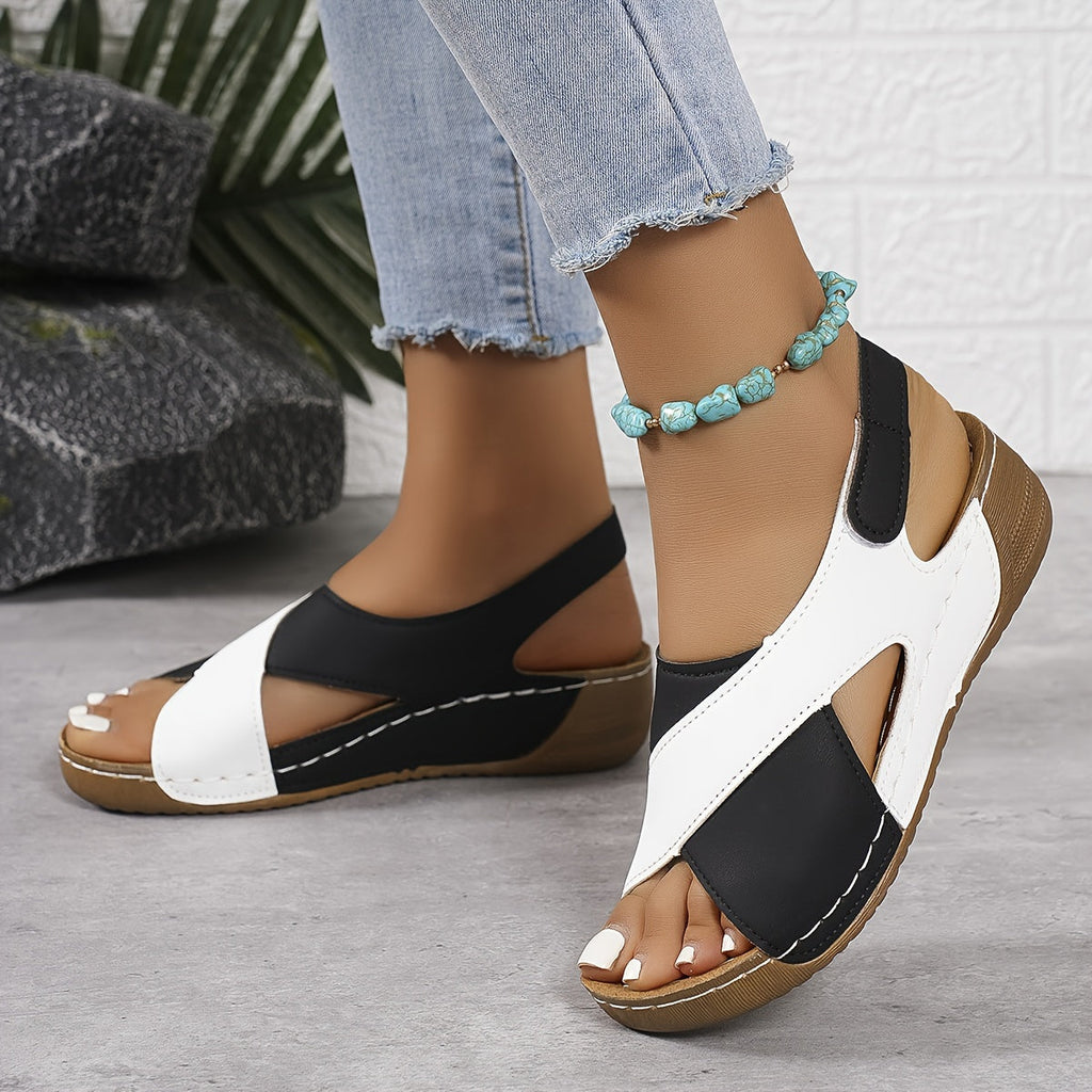 Women's Wedge Sandals Slip-On Platform Summer Casual Beach Vacation - Lolly 