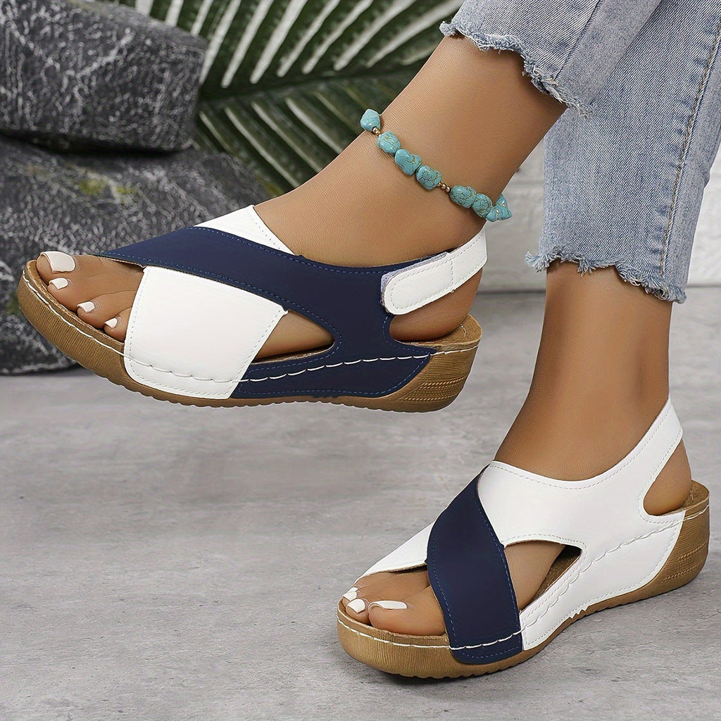Women's Wedge Sandals Slip-On Platform Summer Casual Beach Vacation - Lolly 