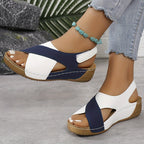 Women's Wedge Sandals Slip-On Platform Summer Casual Beach Vacation - Lolly 
